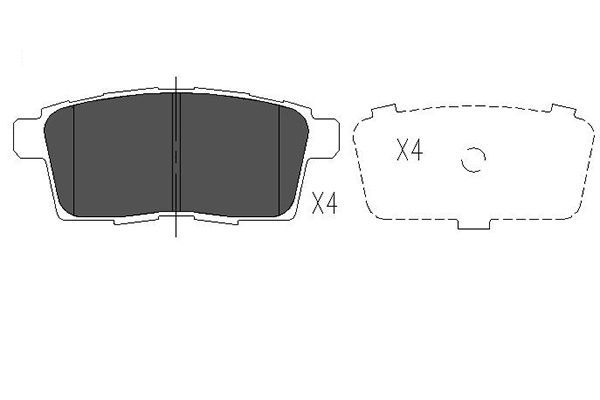 KAVO PARTS Piduriklotsi komplekt,ketaspidur KBP-4559